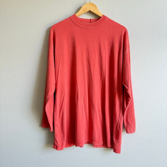 FP We The Free Orange Long Sleeve Relaxed Tee Size Small - Picture 1 of 5